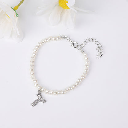 Bracelet Women's Simple Pearl English Letters