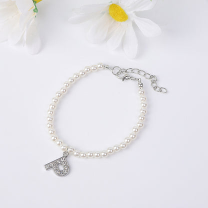 Bracelet Women's Simple Pearl English Letters