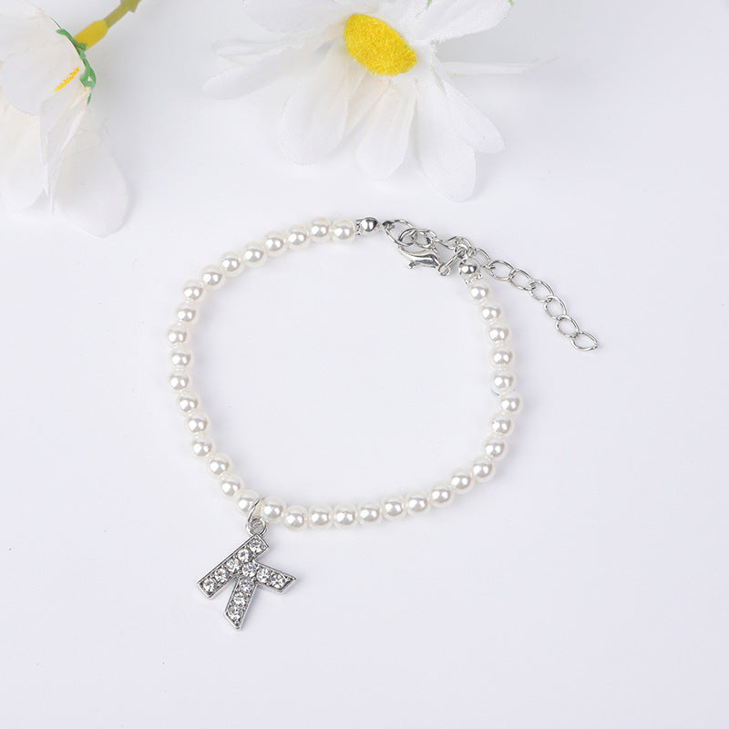 Bracelet Women's Simple Pearl English Letters