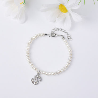 Bracelet Women's Simple Pearl English Letters