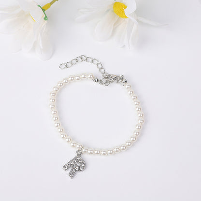 Bracelet Women's Simple Pearl English Letters