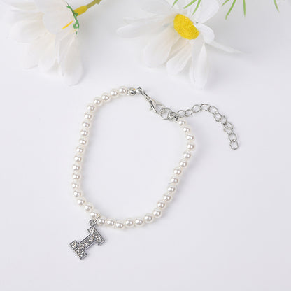 Bracelet Women's Simple Pearl English Letters