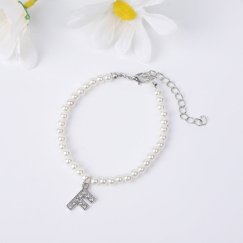 Bracelet Women's Simple Pearl English Letters
