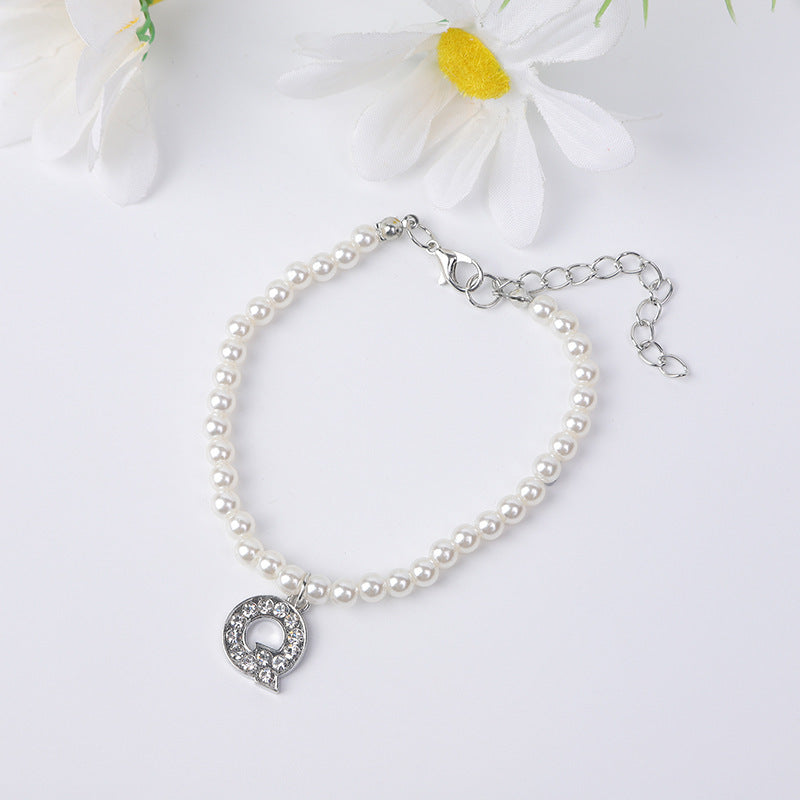 Bracelet Women's Simple Pearl English Letters