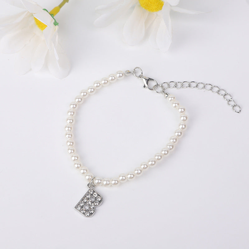 Bracelet Women's Simple Pearl English Letters