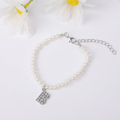 Bracelet Women's Simple Pearl English Letters