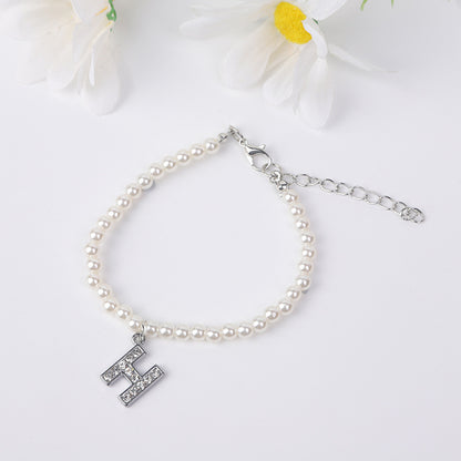 Bracelet Women's Simple Pearl English Letters